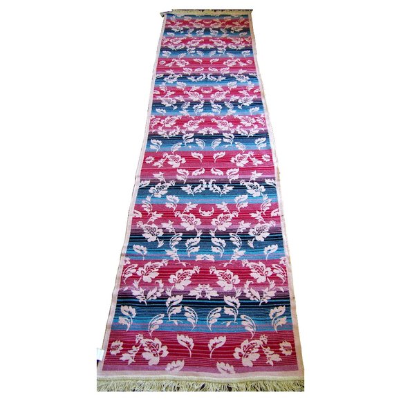 Floral Reversible Turkish Runner Rug - 118" x 32" - Picture 2 of 3